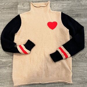 Made with love?Cozy Tan Knit Sweater heart